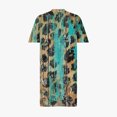 thumbnail image 5 of Pisexur Robes d'Été pour Femmes Mode à Imprimé Floral Robe Soleil Décontractée Ample à Col en V à Manches Courtes Robes T-Shirt Fluides Surdimensionnées Robe de Plage avec Poches Grande Taille Robe Mi-Mollet L-5TG, 5 of 5