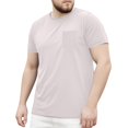 thumbnail image 4 of RKSTN Chemises pour Hommes Été Chemise à Manches Courtes pour Homme Décontractée Col Rond pour Homme Couleur Unie Style Mince Haut/chemise à Manches Courtes Col Rond Chemises pour Hommes, 4 of 5