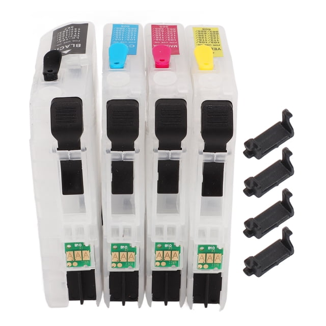 Ink , No Leakage Printer Refill Box PP Material 4 Colors Permanent Chip With Snaps For Printing Photo Document LC123,LC223,LC133,LC233,LC203