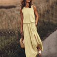 thumbnail image 1 of MesaSe Robe Décontractée pour Femmes Robe d'Été pour Femmes Robe Maxi Sans Manches Col Ouvert Couleur Unie Vêtements pour Femmes, 1 of 6
