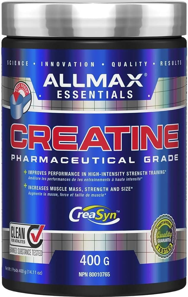 Allmax Créatine Monohydrate Micronisée Pure Qualité Pharmaceutique 400 Grammes