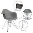thumbnail image 2 of 2 Pk. Alonza Series Moss Gray Plastic Chair with Chrome Base, 2 of 9