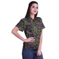 thumbnail image 3 of Moomaya Chemise à Manches Mi-Longues Imprimée pour Femmes, Col Boutonné, Haut Décontracté, 3 of 5