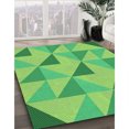thumbnail image 3 of Ahgly Tapis Rectangulaire Lavable en Machine Intérieur Transitionnel Vert Émeraude, 7 Pieds x 9 Pieds, 3 of 7