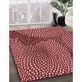 thumbnail image 3 of Ahgly Company Machine Washable Indoor Square Transitional Crimson Red Area Rugs, 7' Square, 3 of 7