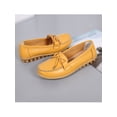 thumbnail image 4 of MAWCLOS Ladies Moccasins Comfort Nursing Shoes Slip On Resistant Loafers Bow Work Boat Shoe Yellow 10, 4 of 9