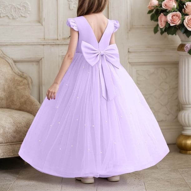 light purple birthday dress Teen Girl Dresses Girls Formal Dress for Girls Toddler Dress Girls Children'S Day Outfit 10-12 Years XXL