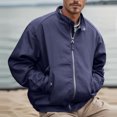 thumbnail image 1 of KIHOUT Men's Sports Shell Jacket Lightweight Windbreaker Outdoor Recreation Solid Color Long Sleeve Loose Coat, 1 of 6