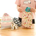 thumbnail image 3 of relayinert 1X Linen Cotton Drawstring Storage Bag Toy Shoes Laundry Bags Home Travel S/M/L triangular tree large, 3 of 6