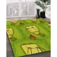 thumbnail image 3 of Ahgly Tapis Rectangulaire Lavable en Machine Vert Caméléon, 3 Pieds x 5 Pieds, 3 of 7