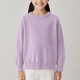 thumbnail image 3 of Chandail pour Enfants Tricoté à Col Rond, Chandail Uni Garçons Filles, 3 of 4