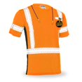 thumbnail image 1 of KwikSafety - Charlotte, NC - Renaissance Man Short Sleeve Safety Shirt - Fishbone Tape - Class 2 ANSI OSHA High Vis Reflective Gear/Orange Medium, 1 of 4