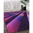 thumbnail image 3 of Ahgly Tapis Rectangulaire Lavable en Machine Intérieur Transitionnel Orchidée Foncée Violet, 3 Pieds x 5 Pieds, 3 of 7
