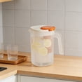 thumbnail image 4 of Fufafayo Large-Capacity Water Pitcher, 2200ML High-Temperature Jug, Refrigerator Beverage Bucket, Plastic Fruit Tea Pitcher for Summer Drinks Kitchen Dining Room, 4 of 6