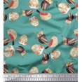 thumbnail image 1 of Soimoi Cotton Poplin Fabric Bird & Owl Kids Printed Fabric 1 Yard 42 Inch Wide, 1 of 3