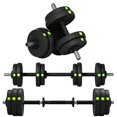 thumbnail image 1 of Soozier Adjustable Barbell & Dumbbells Set with Non-slip Handles, 33LBS, 1 of 10