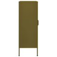 thumbnail image 3 of vidaXL Armoire de Rangement Vert Olive 80x35x101,5 cm Acier, 3 of 5