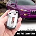 thumbnail image 2 of Unique Bargains TPU Key Fob Cover Case for Jeep Grand Cherokee 14-21 Key Fob Shell Protector Keyless Remote Smart Key Holder Silver Tone, 2 of 7