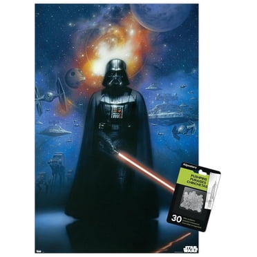 Star Wars: Saga - Vader in Space Wall Poster with Push Pins, 14.725" x 22.375"