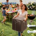 thumbnail image 2 of YUSAZENS 28 Gallon Lockable Resin Outdoor Deck Box Weatherproof UV Resistant Waterproof Storage Container Brown, 2 of 9