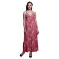 thumbnail image 1 of Bimba Robe Longue Chic Imprimée pour Femmes avec Oiseaux, Style Bohème, Maxi d'Été, Tenue de Plage - Moyen, 1 of 6