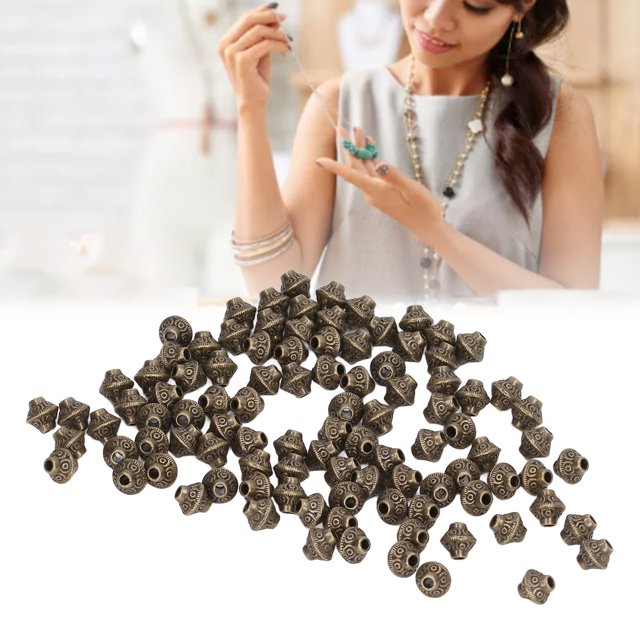 Metal Spacer Beads, Widely Used Durable Jewelry Spacer Beads 100Pcs Retro Style For Craft