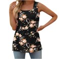 thumbnail image 1 of Birdeem T-Shirt Mode Femme Imprimé Col Carré Confortable Ample Sans Manches Blouse Décontractée, 1 of 1