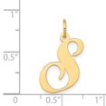 thumbnail image 3 of Diamond2Deal 14K Pendentif Initiale Lettre S en Or Jaune Grande pour Femmes, 3 of 5