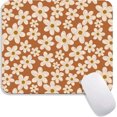 thumbnail image 1 of Square Mouse Pad Pretty Flower , Floral Personalized Premium-Textured Mousepads Design , Washable Lycra Cloth Mousepad , Non-Slip Rubber Base Computer Mouse Pads for Wireless Mouse, 1 of 5