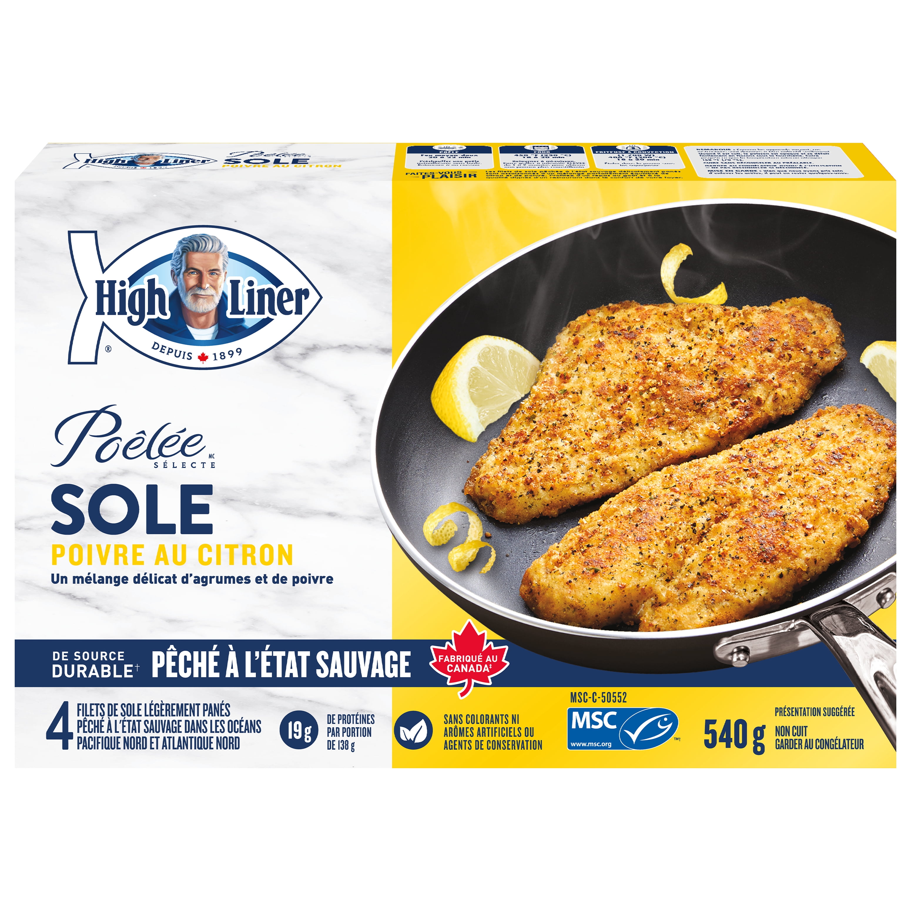 High Liner Poêlée Sélecte Sole au Poivre et au Citron 540 g
