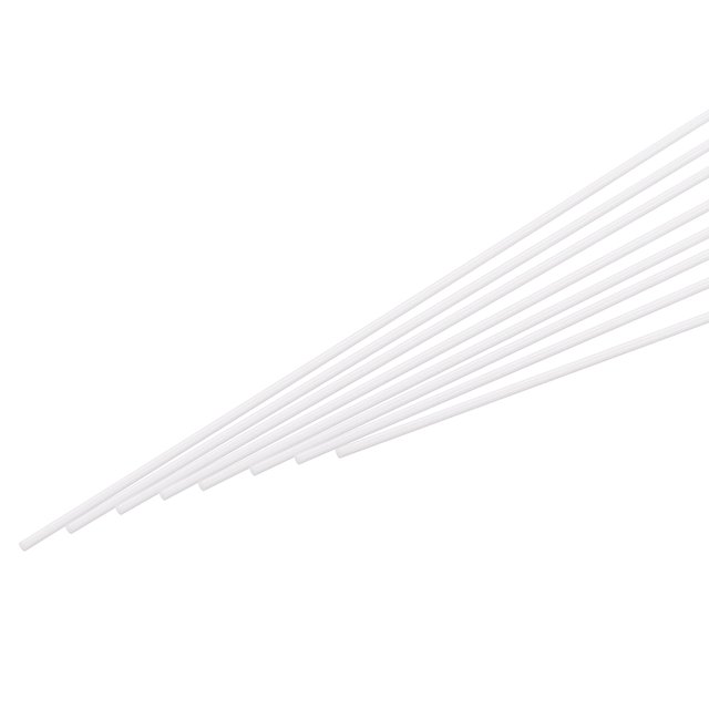 Uxcell ABS Plastic Rod Round Solid Bar 1 mm x 500 mm for DIY Model Material, Architectural Model Making Pack of 30Pcs