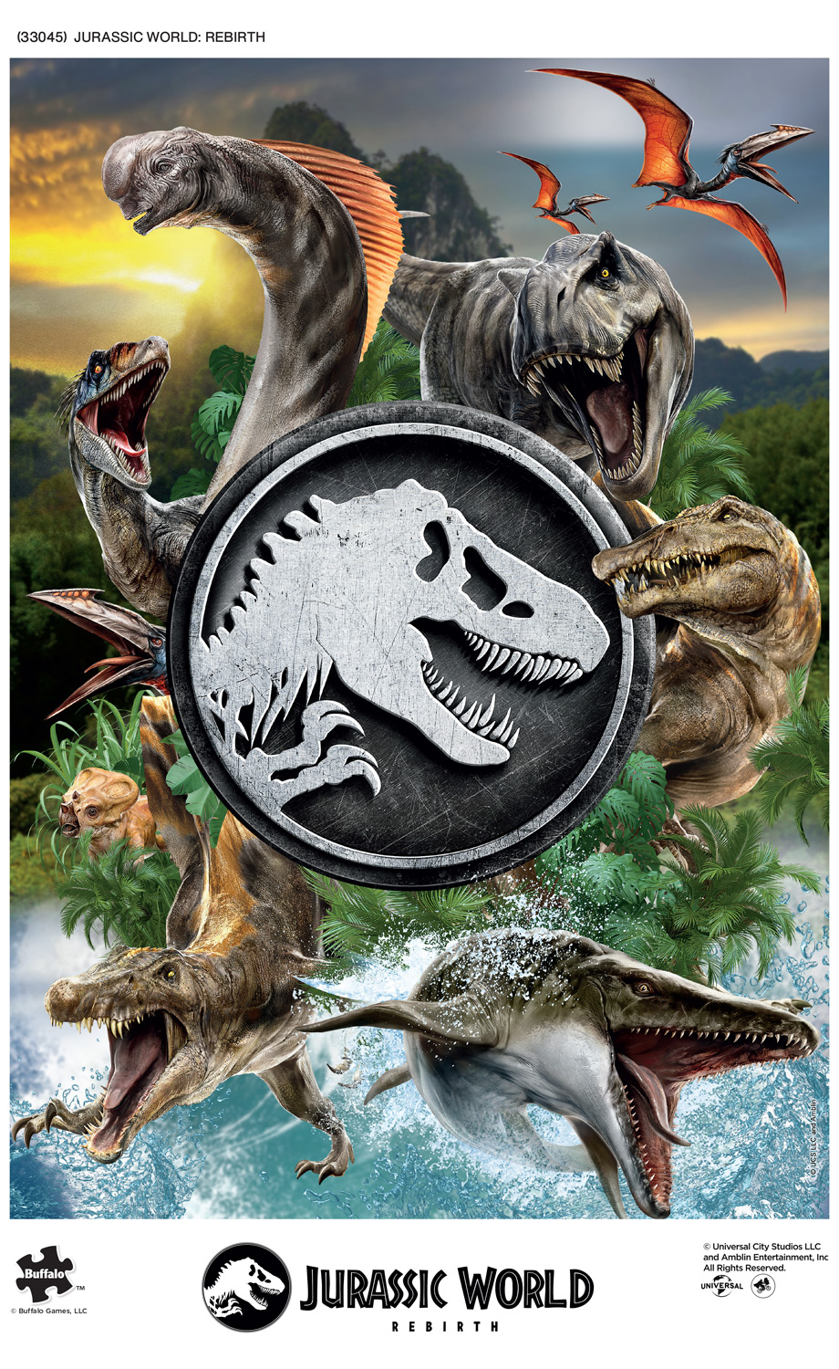 Buffalo Games Jurassic World Rebirth Puzzle de 500 pièces imbriqué pour adultes de 14 à 99 ans