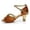 Brun, variante sur Chaussures de Danse Latine pour Femmes à Talon Bas, Sandales Élégantes de Tango et de Fête à Paillettes avec Bride à la Cheville, Mode à Enfiler, Chaussures d'Été Confortables pour Fête, Bleu, Taille 8