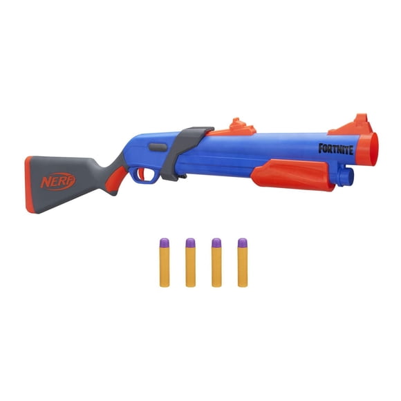 Nerf Fortnite Pump SG Blaster -- Pump Action Mega Dart Blasting -- Breech Load -- 4 Official Nerf Mega Darts -- For Youth, Teens, Adults