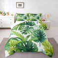 thumbnail image 1 of Erosebridal Tropical Palm Tree Leaf Bedding Sets with Comforter, Botanical Plants Duvet Insert, Reversible 2pcs, 1 of 8