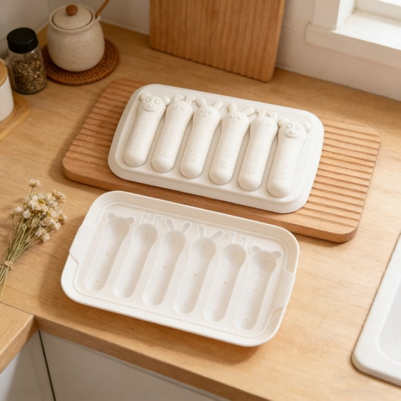 Silicone Sausage Mold for 6 Cavity Sausage Stick Maker with Lid Reusable Dishwasher for Homemade Baby Food and Hot Dogs