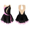 thumbnail image 3 of Miaeowve Robe de Patinage Artistique pour Filles Sans Manches avec Strass, Vêtements de Danse Ballet Performance, Noir 10, 3 of 5