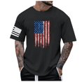 thumbnail image 4 of LUOGENLI T-shirts pour Homme pour Hommes T-Shirt Numérique 2D Imprimé T-Shirt Chemise à Manches Courtes Haut Col à Revers 4TG T-shirts pour Hommes T-shirts Graphiques T-shirts de la Saint-Patrick pour Homme T-Shirt Graphique Vêtements d'Été Noir TG, 4 of 5