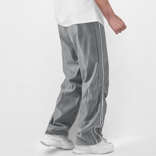 Weiqiqre Mens Cargo Pants Colorblock Drawstring Waisted Waisted Wide Leg Loose Track Pants