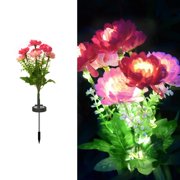 Meitianfacai Solar Peony Flower Light - Outdoor Waterproof LED Lights, Artificial Flower Lamp with Solar Powered, Automatic Switch, for Garden, Patio, Pool, Landscape Decoration Lighting