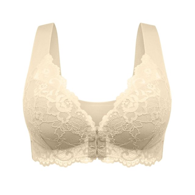 SNNROO Front Closure Bra For Women With Side Breasts For Breathable And Comfortable Underwear Without Steel Rings Fully Cup Anti Slip Underwear Daily Bra