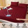 thumbnail image 1 of Cagogo under $5 Waterproof Bed Sheet, Waterproof Mattress Protector, Non Slip Fitted Bed Sheet, Full Coverage Mattress Cover, Soft Breathable Bedding Protection, Queen Size Mattress Encasement, 1 of 6