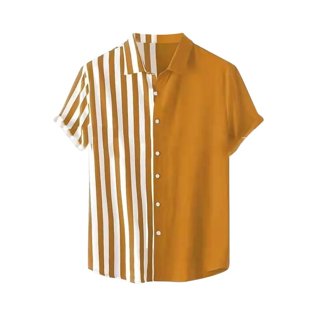 Chemise Décontractée pour Homme à Manches Courtes Style Hawaïen de Vacances Blouse T-shirt
