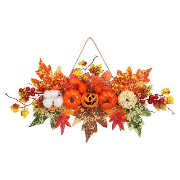 TIELUTT Festival Halloween Pumpkin Maple Leaf Metal Rose Bead Garland Mistletoe for Doorway Pretty Easter Eggs Christmas Garland with Lights 16 Ft Bear in the Big Christmas Ornament