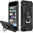 thumbnail image 1 of [PST] iPod Touch 5 / 6 / 7 Kickstand Rotating Ring Case, Heavy Duty Drop Protection Hybrid Shock Absorption Rugged Hard Phone Case Cover with Ring Stand Fits Magnetic Car Mount, 1 of 2