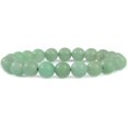 thumbnail image 1 of Bracelet Extensible Unisexe en Perles Rondes de 8 mm en Aventurine Vert Mat Givré Naturel, 1 of 3