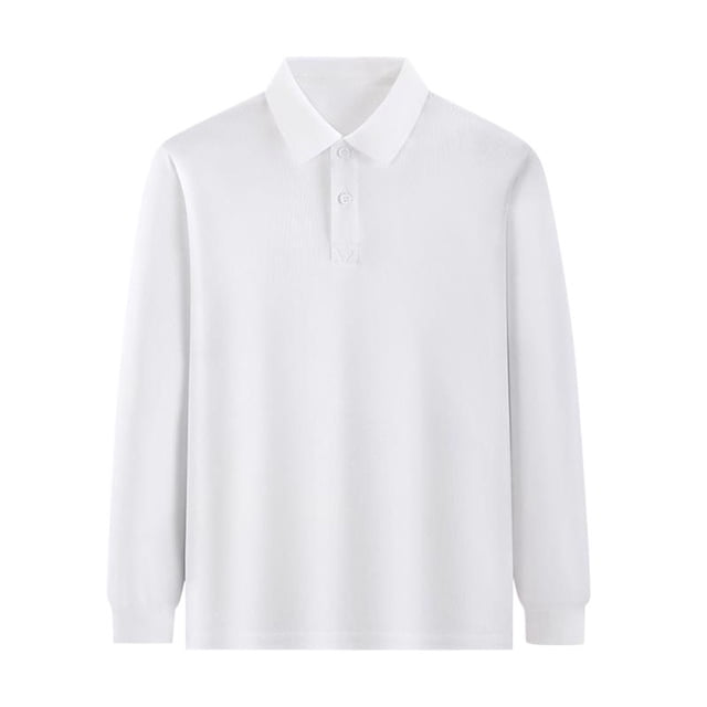Sunnyoo Tween Boys Polo Shirts Long Sleeved Solid Color Basic Polos Breathable Basic Undershirt