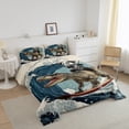 thumbnail image 3 of Erosebridal Panda Riding Dinosaur Bedding Sets Full with Comforter,Japanese style Duvet Insert,Ocean Bedroom Decor,Reversible,3pcs, 3 of 7