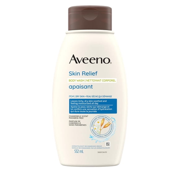 Aveeno Nettoyant Corporel Apaisant au Parfum de Camomille, Peau Sèche, Huile d'Avoine, Extrait d'Avoine, Farine d'Avoine, Nettoyant pour la Peau, Peau Sensible