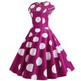 thumbnail image 1 of Ketyyh-chn99 Robe Femme Robe Maxi Manche à Volants Jupe Évasée à Étages Mini Robe Rose Vif,P, 1 of 2